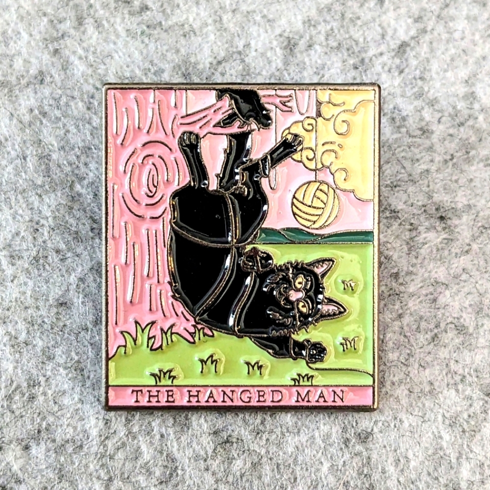 Tarot Cat Pin - Hanged Man